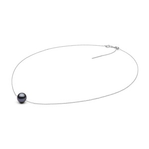Colier perla naturala neagra cu lantisor argint DiAmanti MS21257P_B-G (Argint 925‰ 1,05 g.)